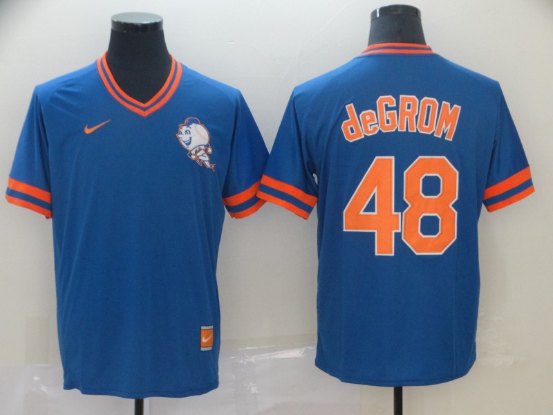 Men's New York Mets Jacob deGrom #48 Blue Alternate Jersey